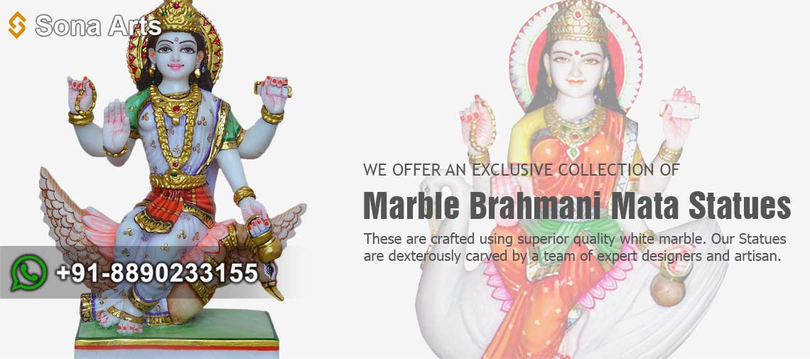Marble Brahmani Mata Statues