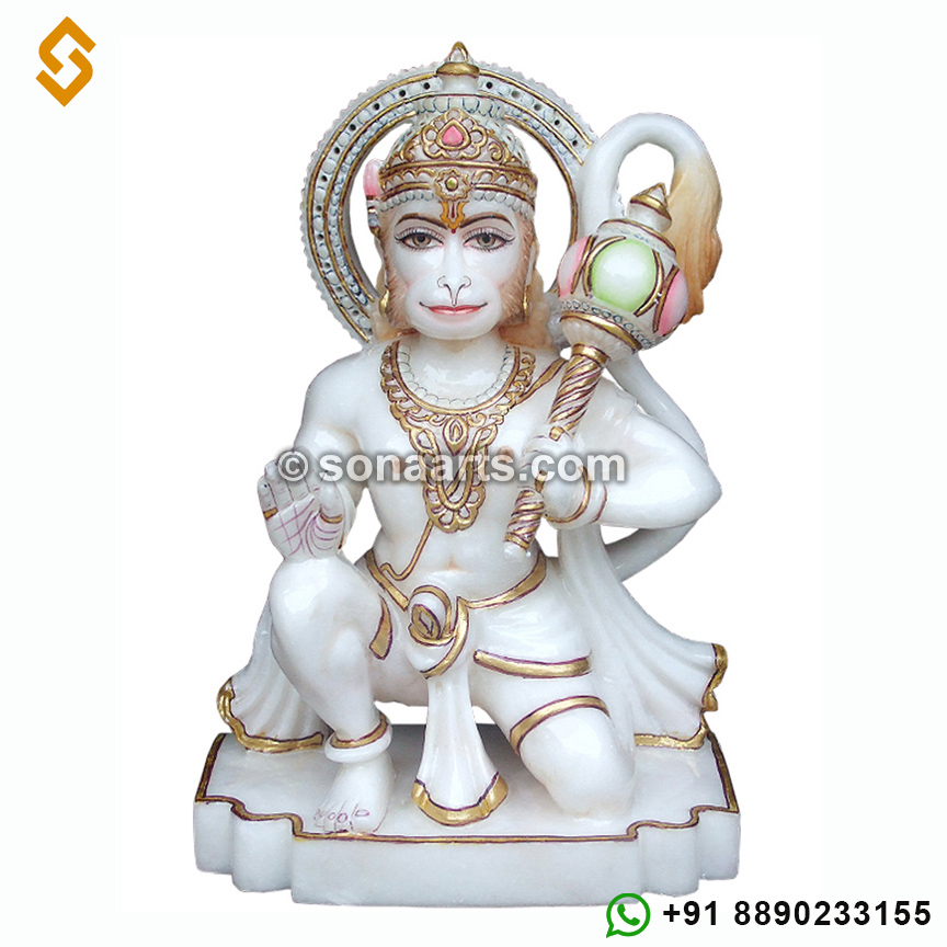 Beautiful hanuman from white marble