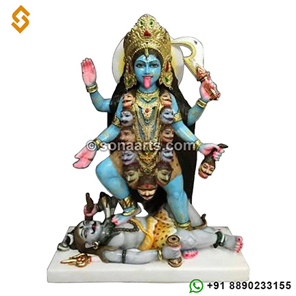 Beautifully Marble Goddess Kali Statue