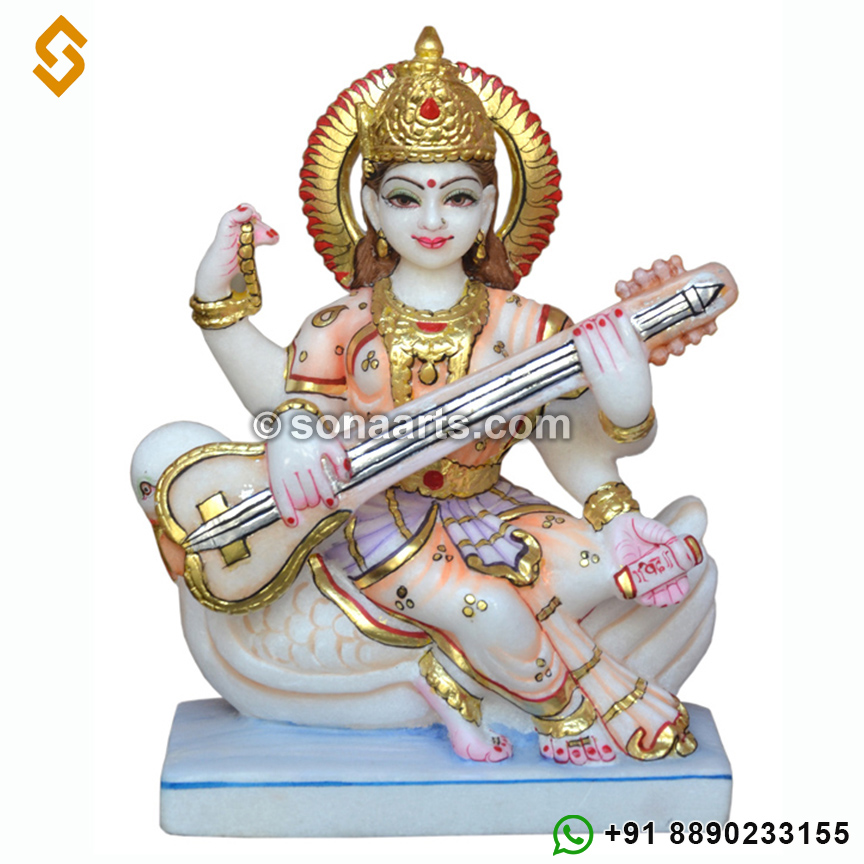 Buy Marble Saraswati Mata Statue