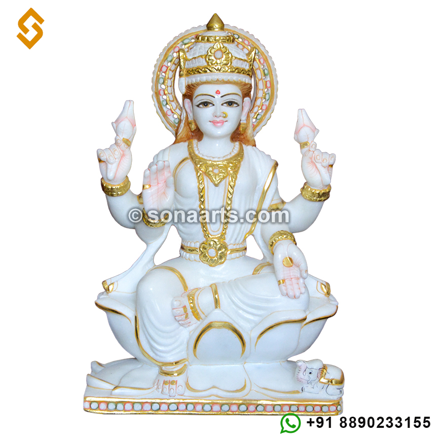 Exclusively Marble Lakshmi Statue