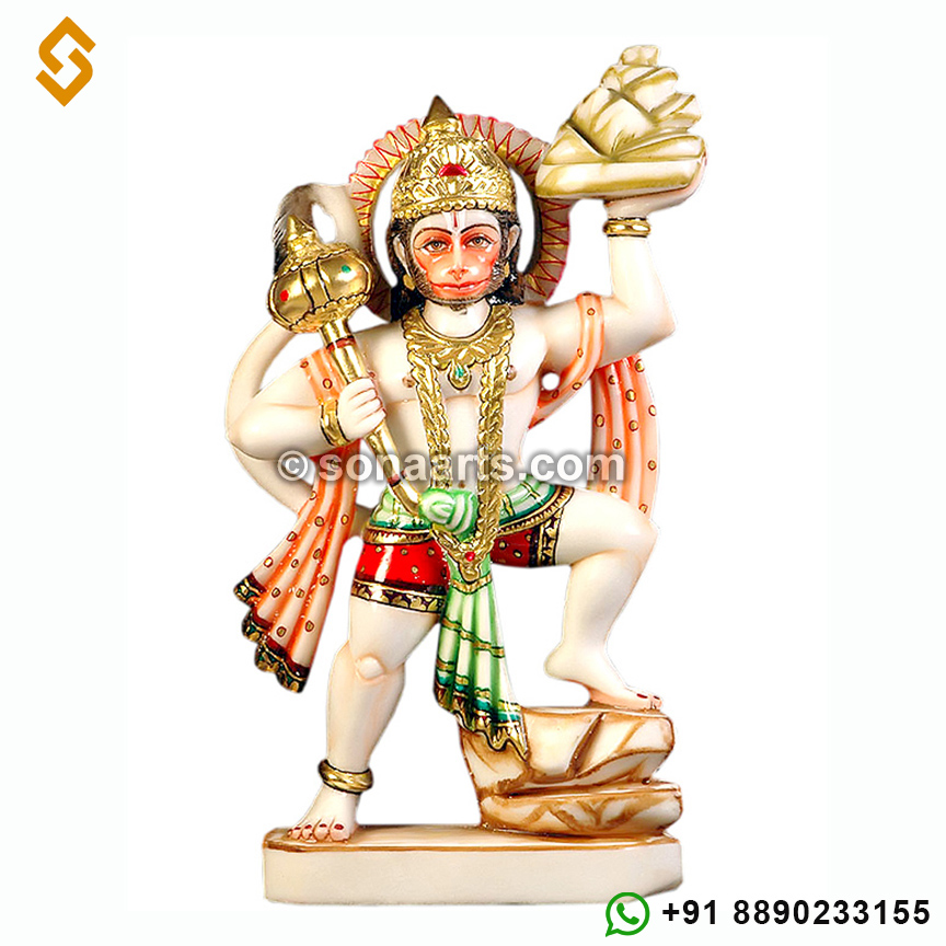Exquisite Marble hanuman Statue