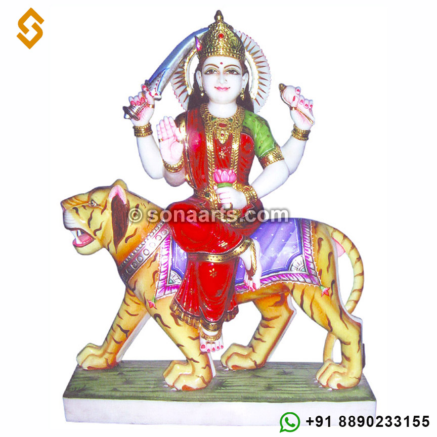Goddess Durga Hindu marble Statues