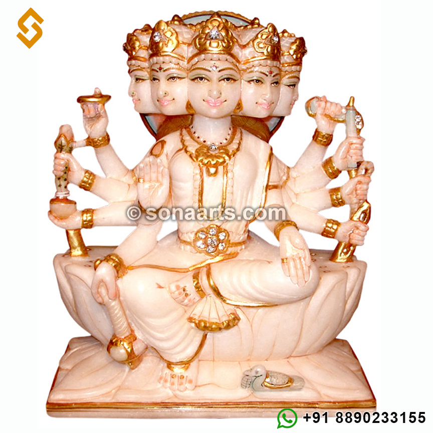 Goddess Gayatri Devi marble statue