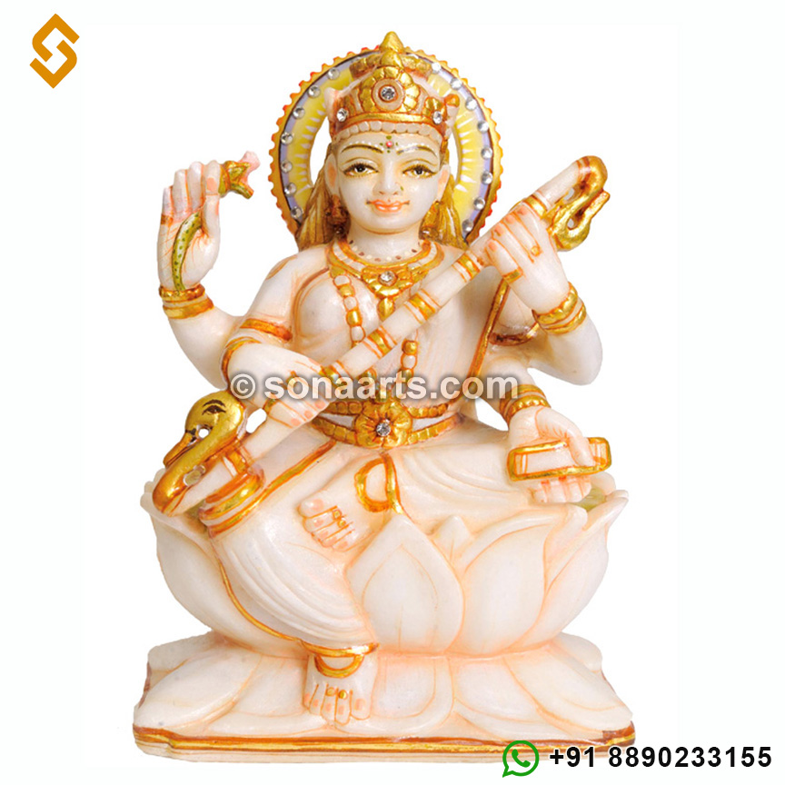 Goddess Marble Saraswati Statue online