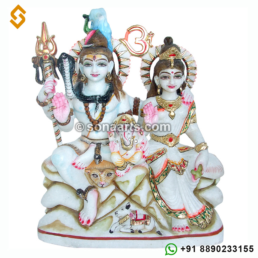 Lord Beautiful Shiva Parivar Statue