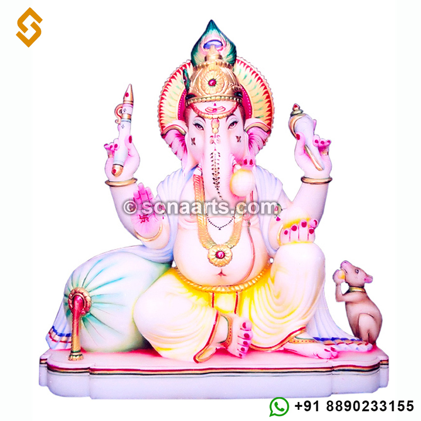 Lord Ganesh Ji Statue from Marble Stone