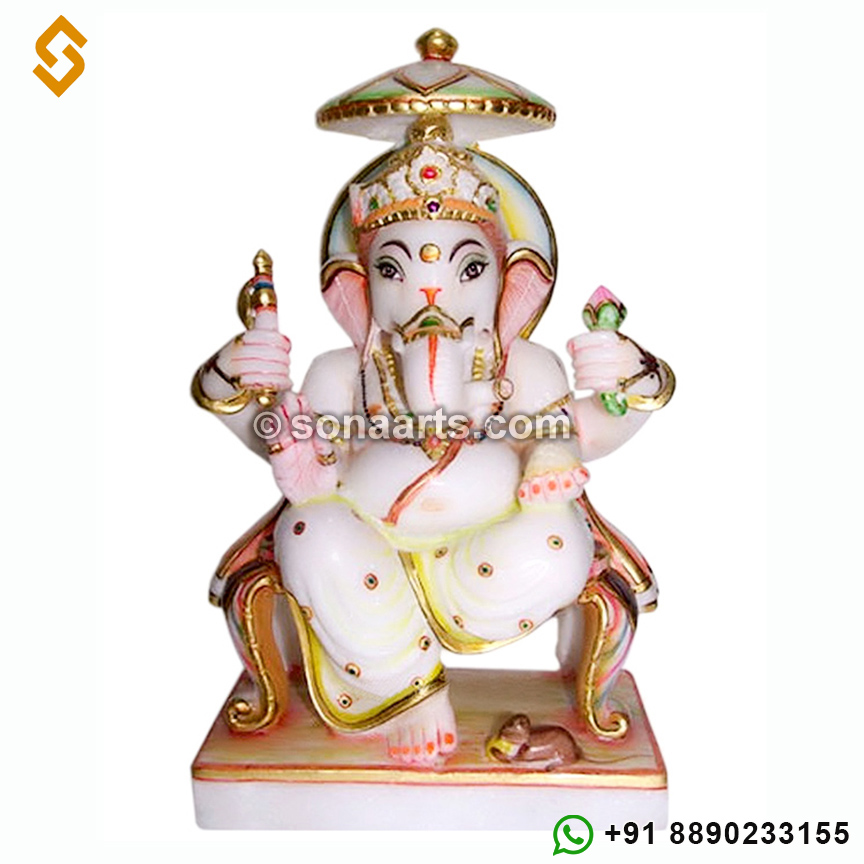 Lord Ganesha Marble Statue for temple
