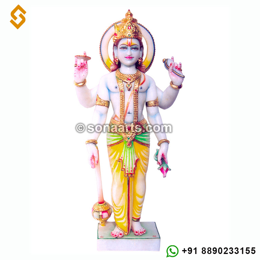 Lord Narayan Statue from Marble Stone