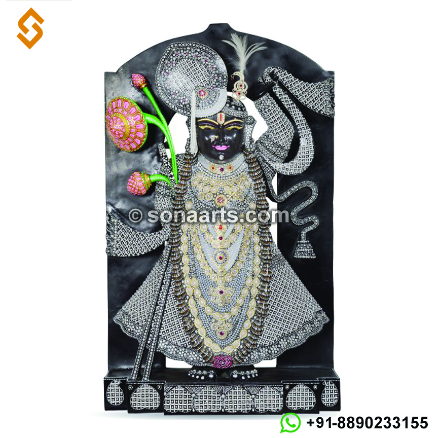 Lord Shrinathji Marble Statue for Sale