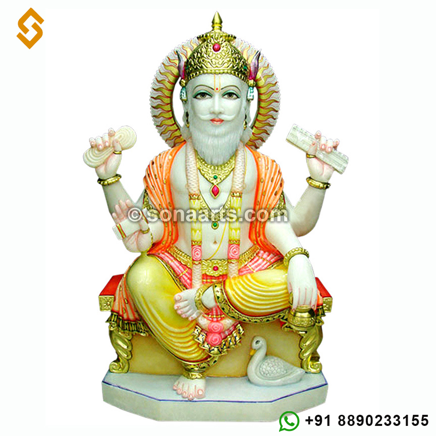 Lord Vishwakarma Murti from makrana marble