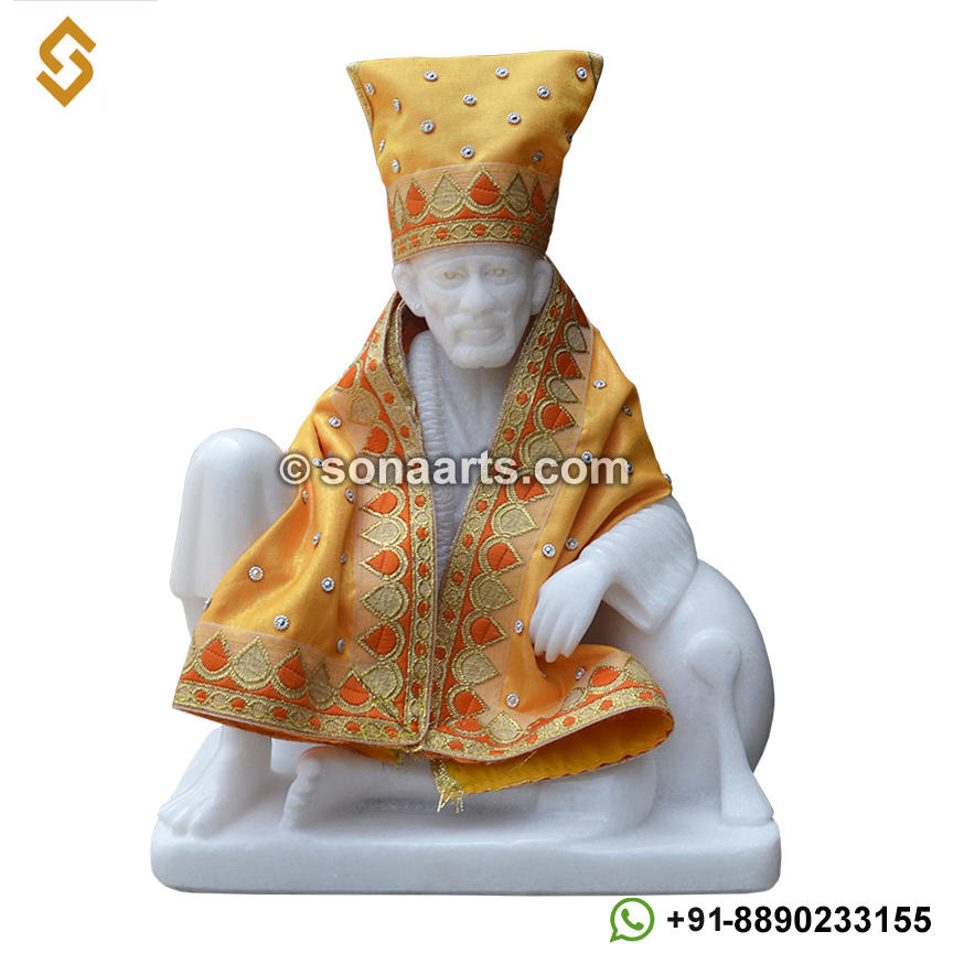 Marble Dwarkamai Sai Baba Statue for temple and home