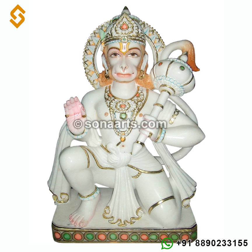 Marble Hanuman Idols Statue