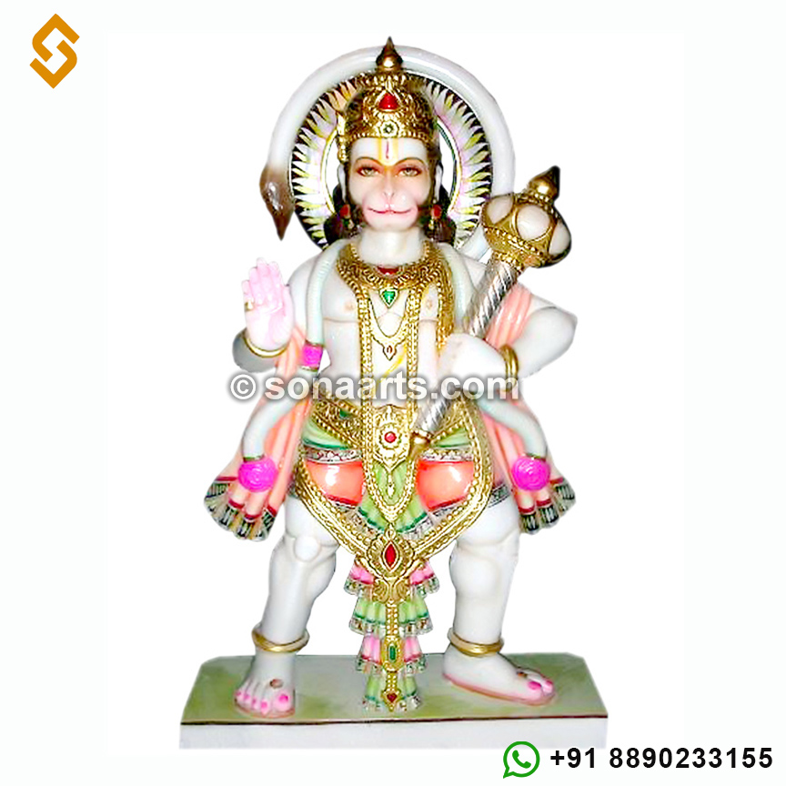 Marble Hanuman Murti carved out from marble