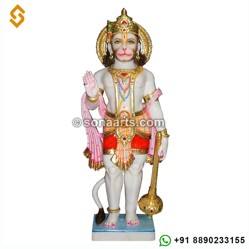 Marble Jai Hanuman ji Murti for Sale