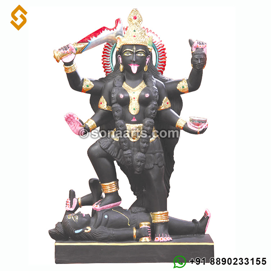 Marble Kali Maa Goddess statue for temple