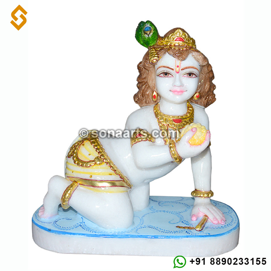 Marble Laddu Gopal ji Statue