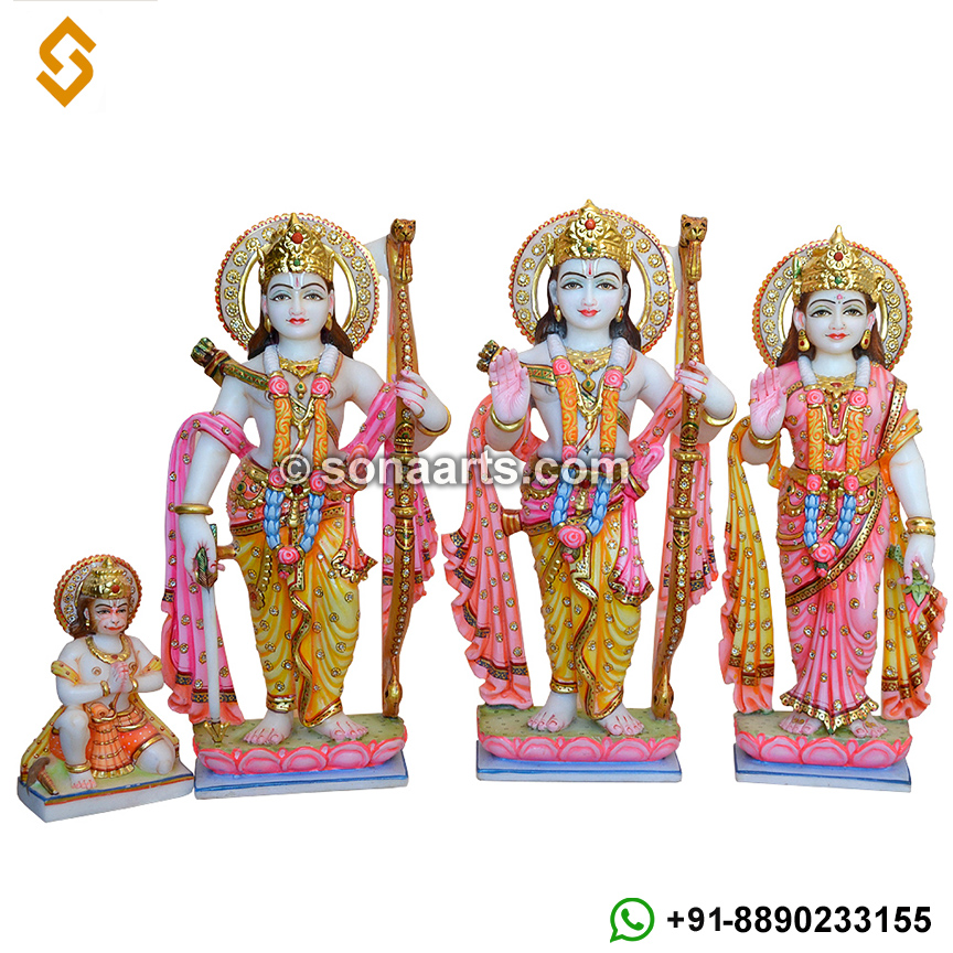 Marble Lord Ram Sita Laxman Hanuman Murties