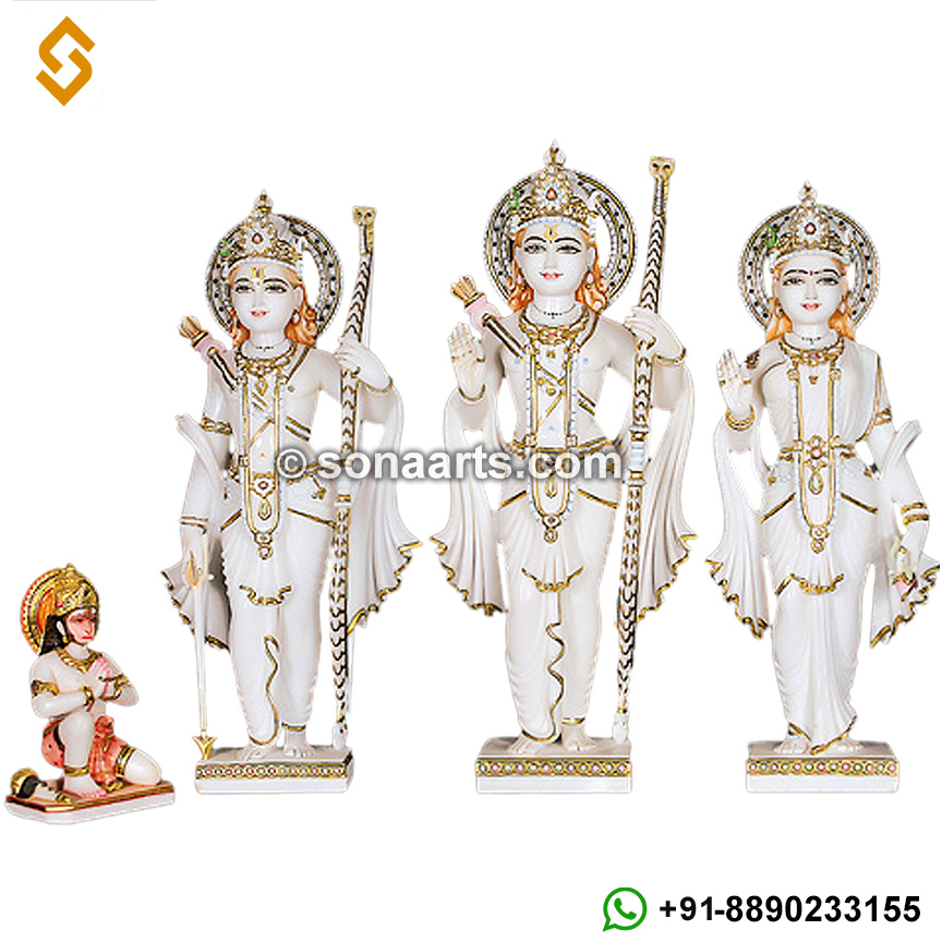 Marble Lord Ram Sita Laxman Hanuman Murties