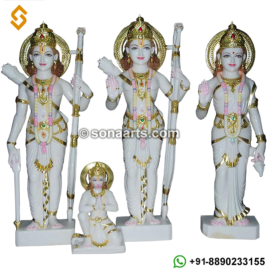 Marble Lord Ram Sita Laxman Hanuman Statues