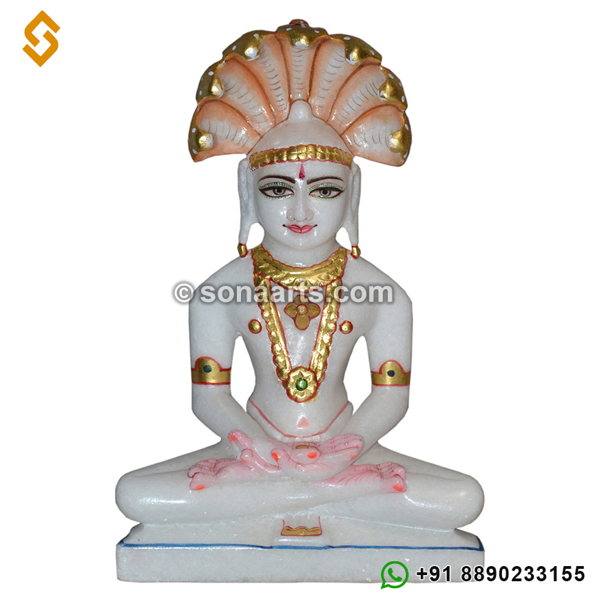 Marble Parasnath Statue