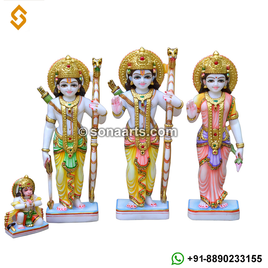 Marble Ram darbar Statue for temple