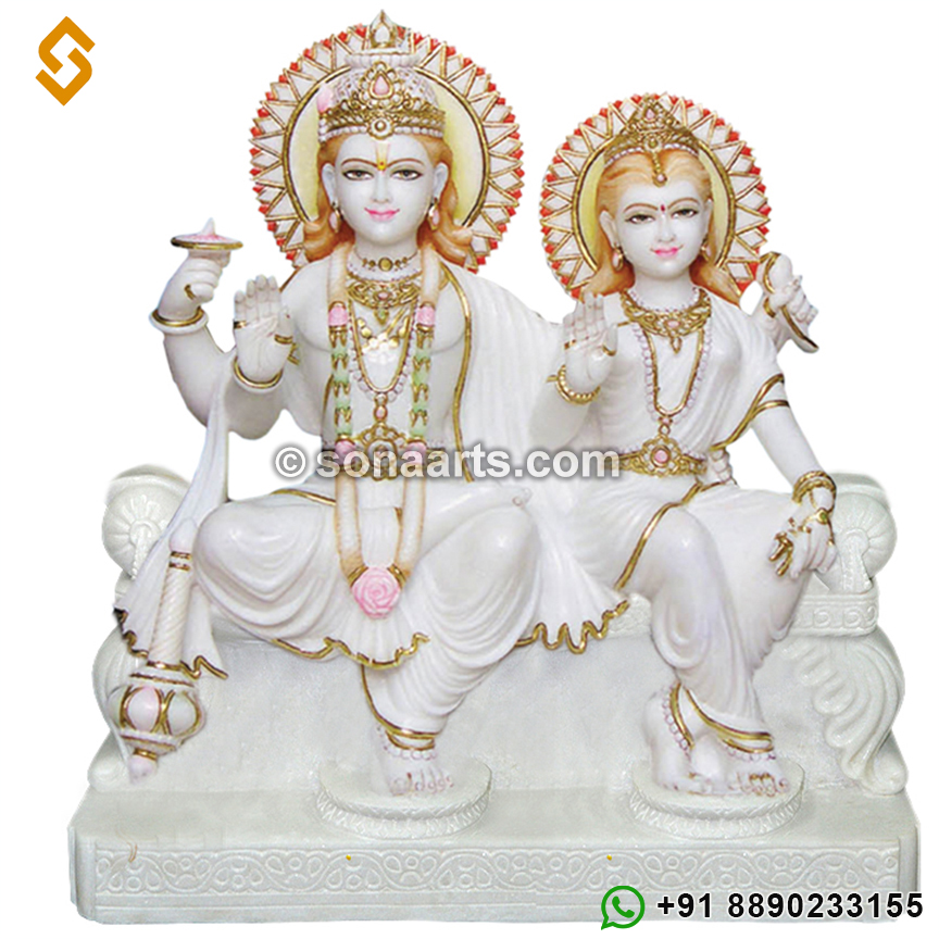 Marble Statues of Lord Laxmi Narayan
