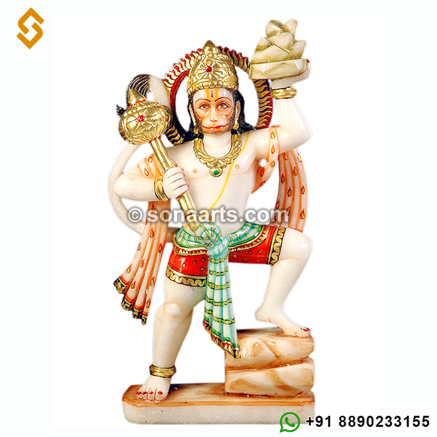 Marble hanuman statue for temple