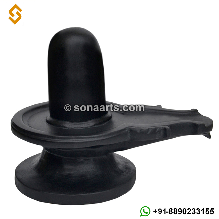 Marble shivling statue without snake