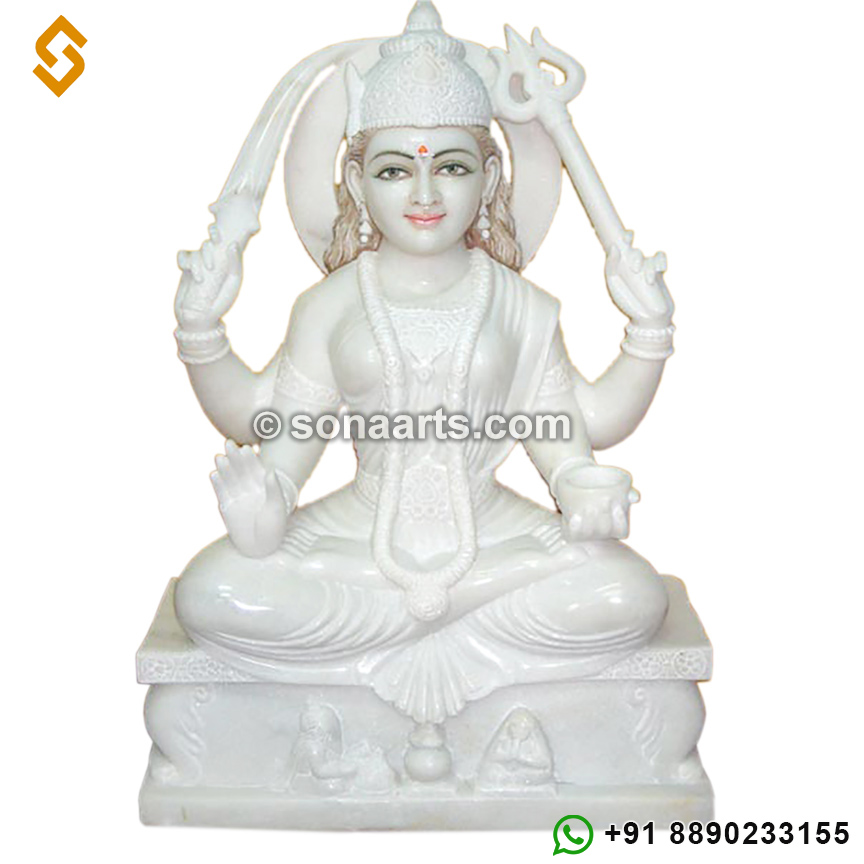 Pure White Marble Santoshi Mata Statue