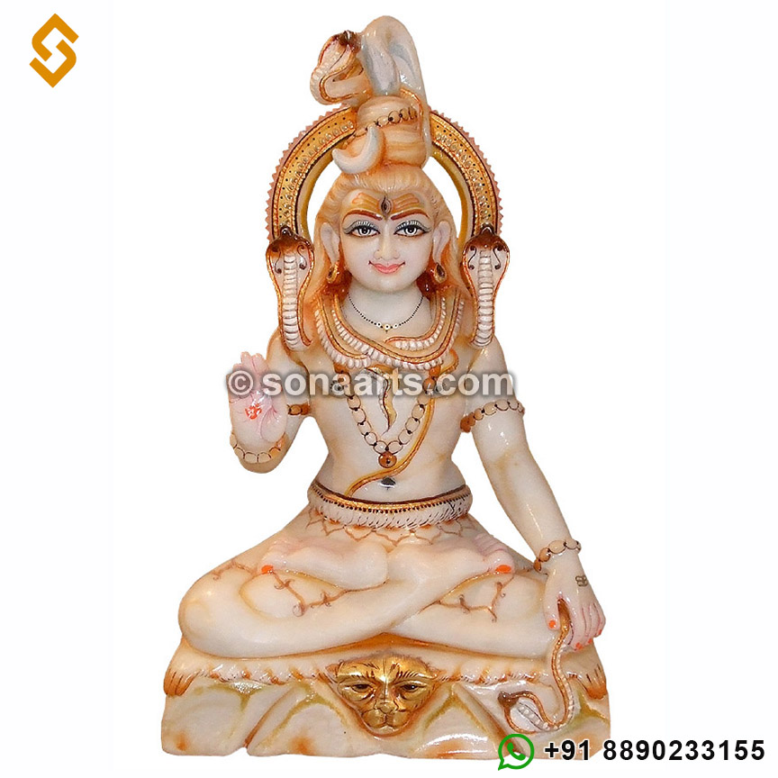 Shankar ji Murti carved from marble Stone