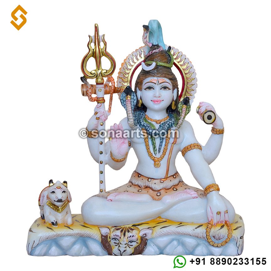 Shankar statue carved out from marble