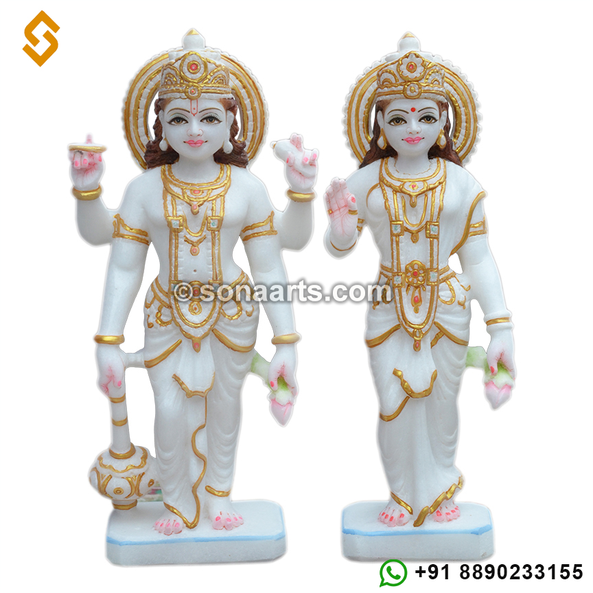 Superior quality Makrana Marble Laxmi Vishnu