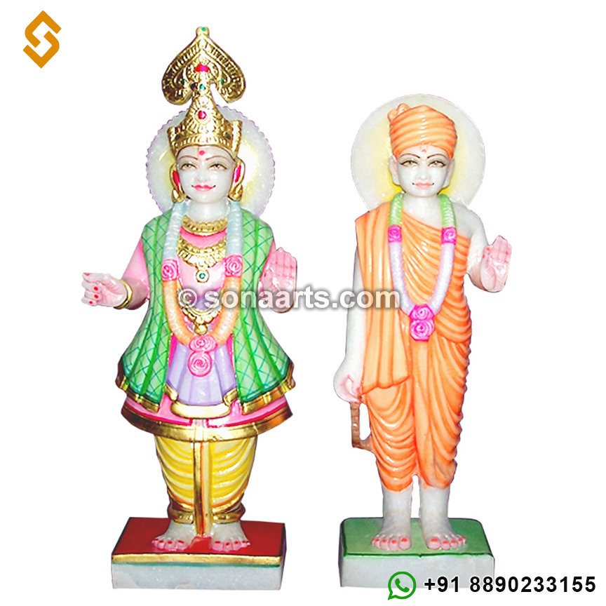 Swami Narayan Statue from White Marble