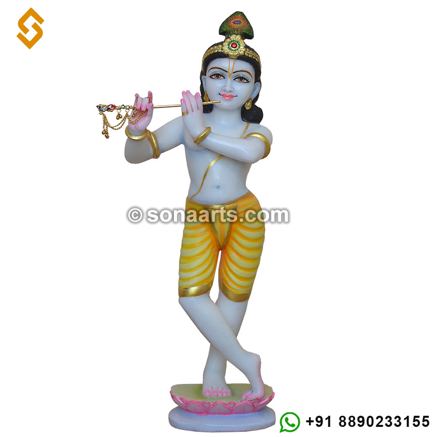 White Iskcon Krishna Idols