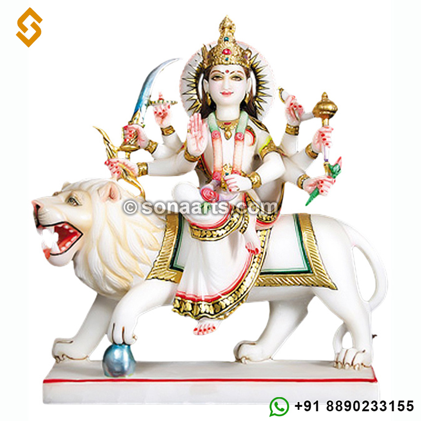 White Marble Goddess Durga mata
