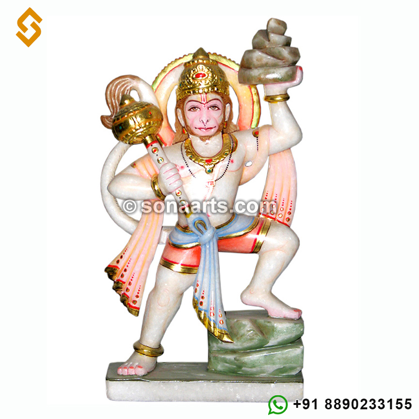 White Marble Hanuman statue