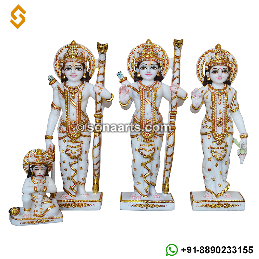 White Marble Ram Darbar God Statue