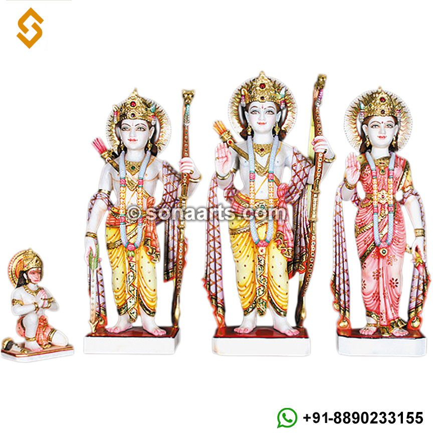 White Marble Ram Laxman Sita statues