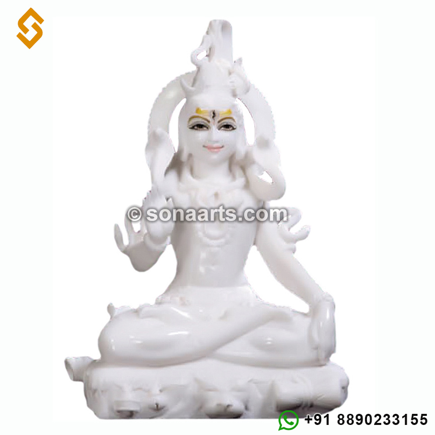 White Marble Shankar statue