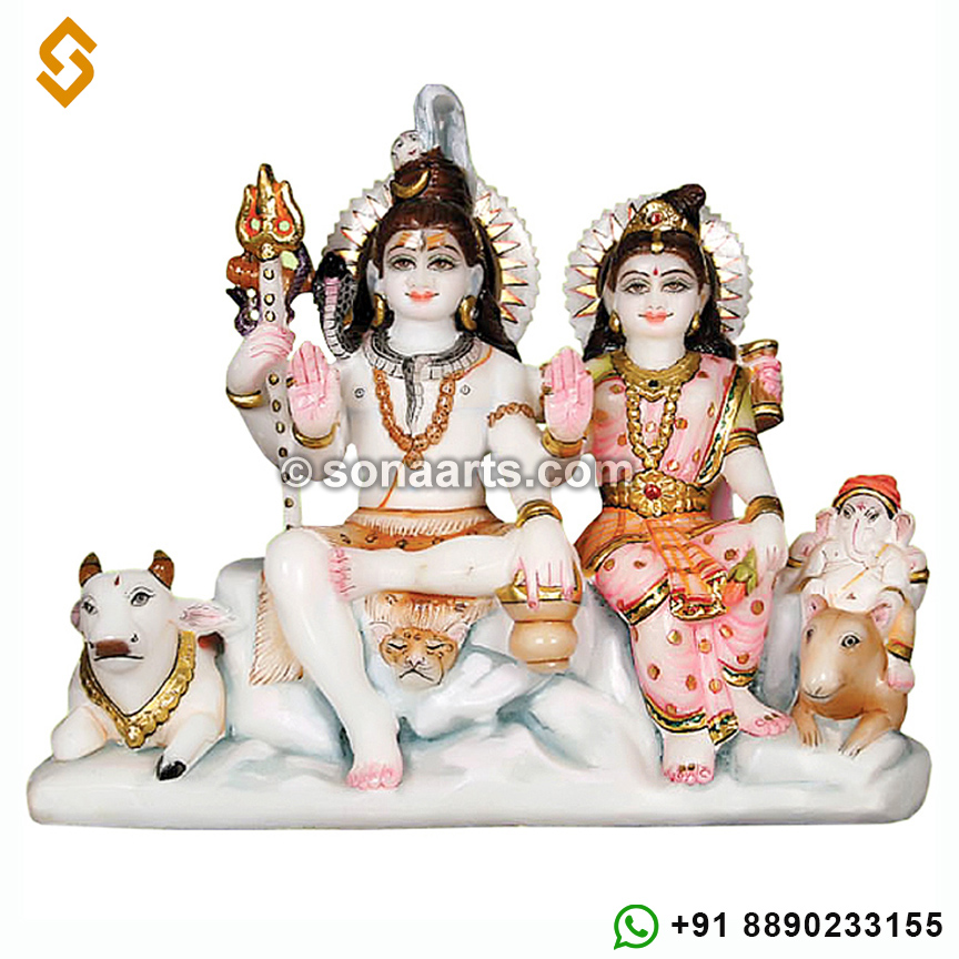 lord shankar parivar Murti from Marble