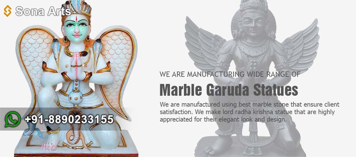 Marble Garuda Statues