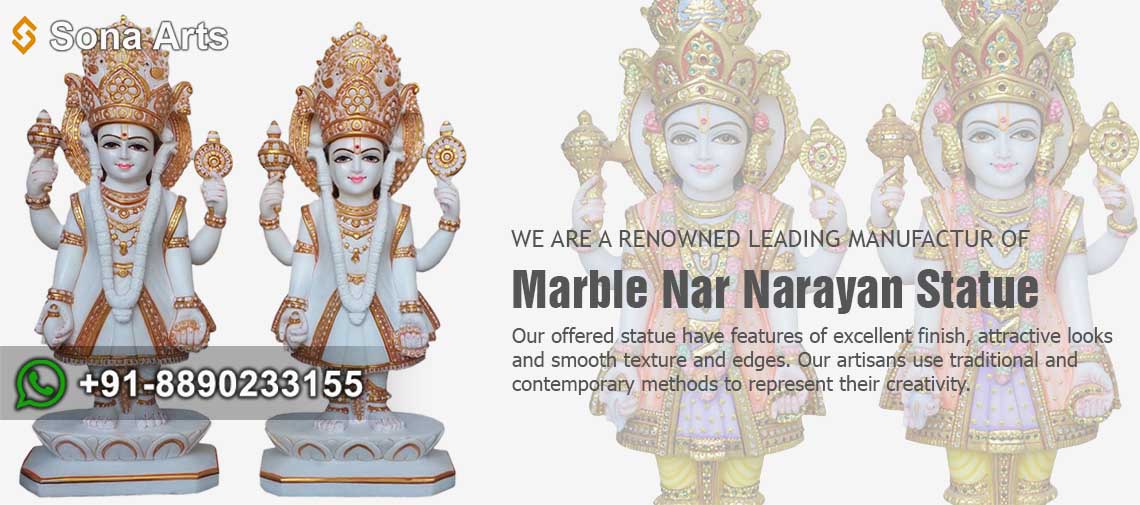 Marble Nar Narayan Statues