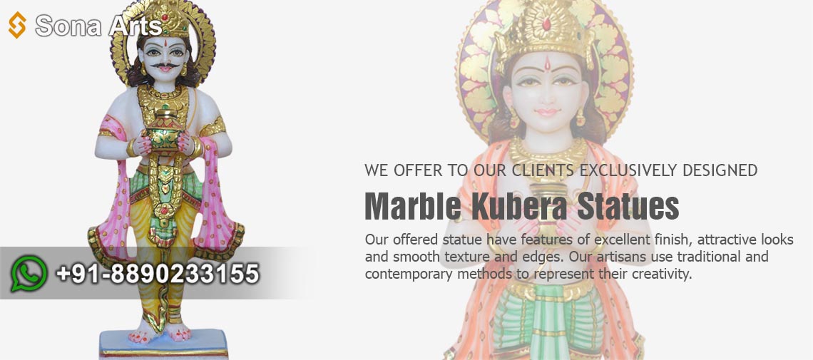 Marble Kubera Statues
