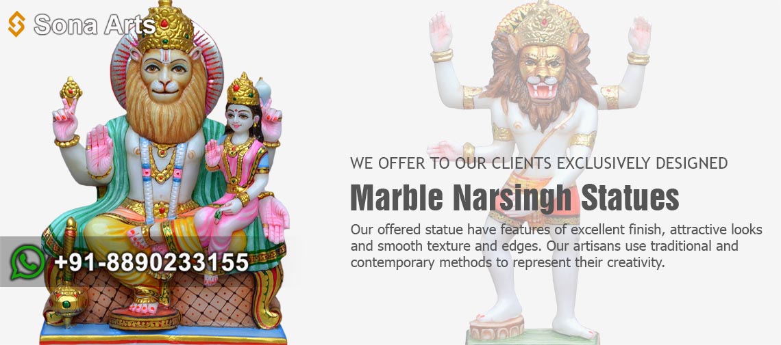 Marble Narsingh Statues