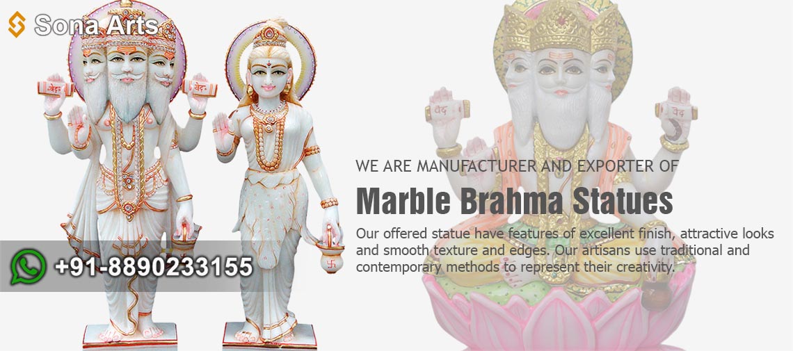 Marble Brahma Statues