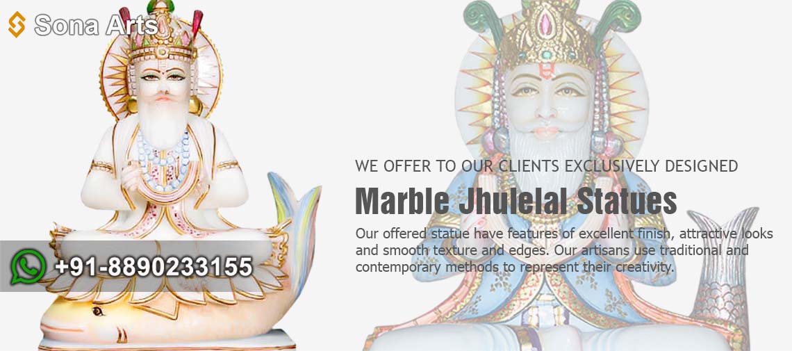 Marble Jhulelal Statues