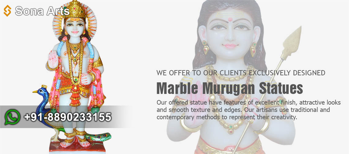 Marble Murugan Statues