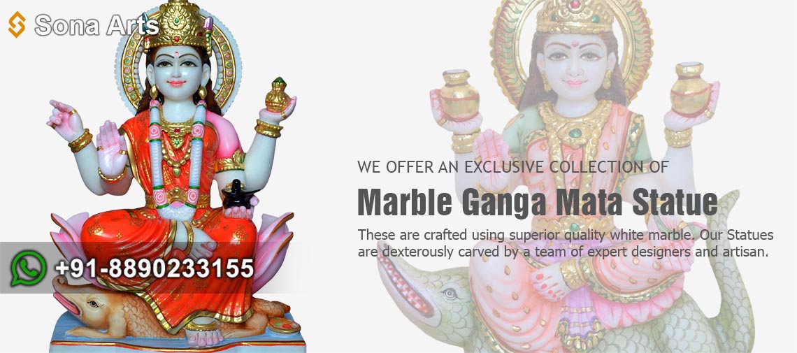 Marble Ganga Mata Statues